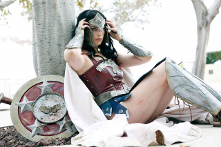 Megan Marie jako Wonder Woman - cosplay