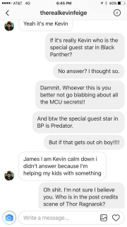 James Gunn trolluje nastolatka - screen z rozmowy
