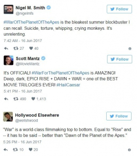 Wojna o planetę małp - pierwsze opinie widzów