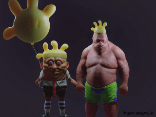 Spongebob i Patryk jako ludzie