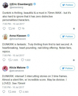 Dunkierka - pierwsze opinie na temat filmu