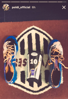 Łukasz Podolski - buty z Tsubasą