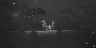 Wiedźmin - fanowska grafika obrazująca intro serialu Netflixa