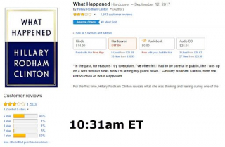 Amazon zmienia oceny książki Clinton: środa, 10:31 ET