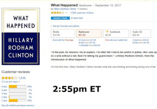 Amazon zmienia oceny książki Clinton: środa, 14:55 ET