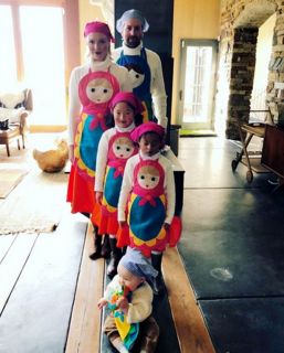 Katherine Heigl z rodziną w przebraniu halloweenowym