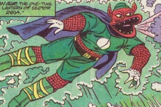 Jak już Was informowaliśmy, Zieloną Latarnią widoczną w scenie walki ze Steppenwolfem jest najpewniej Yalan Gur - strażnik kosmicznego sektora 2814, który w komiksach ulegał stoniowej deprawacji, by w końcu Strażnicy Wszechświata pozbawili go jego mocy