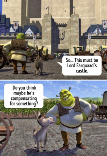 Shrek - dlaczego Lord Farquaad ma tak duży zamek?