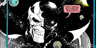 Jej właściciel staje się Wszechświatem - gdy Thanos podświadomie pragnął jeszcze więcej mocy, jego siła rozciągnęła się na cały Kosmos, w ten sposób, że Szalony Tytan i Wszechświat stanowili jedność