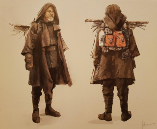 Szkic koncepcyjny z filmu Ostatni Jedi