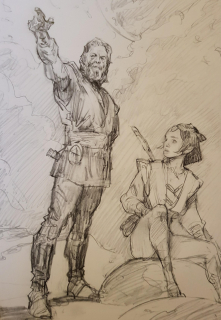 Szkic koncepcyjny z filmu Ostatni Jedi