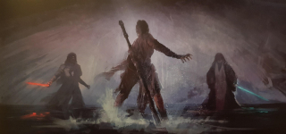 Szkic koncepcyjny z filmu Ostatni Jedi