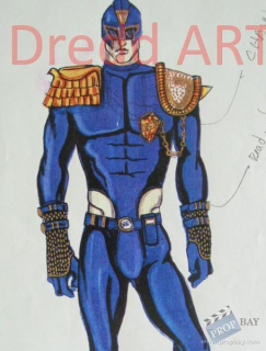 Sędzia Dredd - szkic koncepcyjny Gianniego Versace