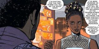 Shuri po miesiącach pracy uwolni Bucky'ego - zachowa on wspomnienia, natomiast jego umysł nie będzie już kontrolowany; warto zwrócić uwagę, że Wakanda ma wysoce zaawansowaną technologię związaną ze sztuczną inteligencją