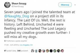 Shaun Escayg na Twitterze