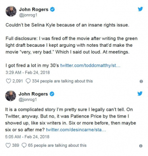 Scenarzysta krytykuje film Kobieta-Kot