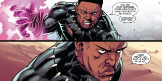 Gdy Czarna Pantera chwyta Klaue w Korei Południowej, ten prześmiewczo błaga o litość - T'Challa odpowiada na to frazą "Every breath you take is mercy from me" - dokładnie te same słowa T'Challa wypowiedział do Namora w zeszycie New Avengers #22, który łączył się z wydarzeniami ukazanymi w serii "Nieskończoność"