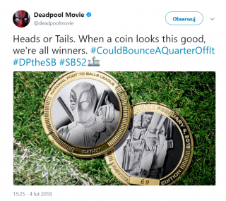 Deadpool tweet Super Bowl