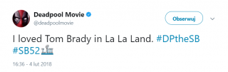 Deadpool tweet Super Bowl