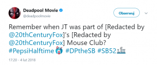 Deadpool tweet Super Bowl