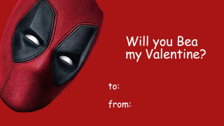 Deadpool - karta walentynkowa