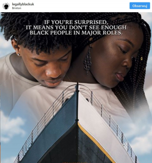 Czarni aktorzy na plakatach znanych filmów - akcja w Londynie