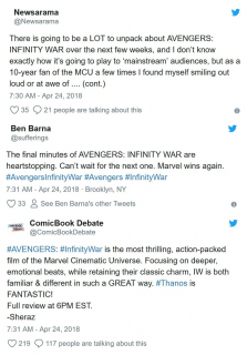 Avengers: Wojna bez granic - pierwsze opinie