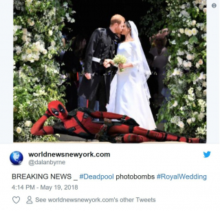 Deadpool na ślubie książęcym - zdjęcie