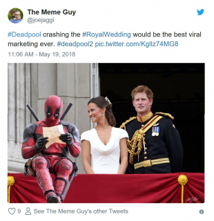 Deadpool na ślubie książęcym - zdjęcie