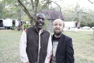 Adam Siennica i Michael Kenneth Williams na planie Hap I Leonard