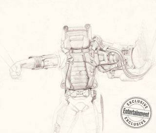 Obcy - decydujące starcie - szkic koncepcyjny