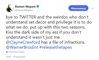 Damon Wayans o konflikcie z Clayne'em Crawfordem na planie Zabójczej broni