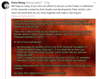 Nowa akcja fanów Zacka Snydera