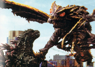 Megaguirus ("Godzilla konta Megaguirus", 2000) - wielki owad, królowa prehistorycznej rasy Meganulonów; prawdopodobnie najszybszy potwór w całej franczyzie, w dodatku posiadający żądło, dzięki któremu wysysa energię z przeciwników - sęk w tym, że Godzilla najpierw je wyrywa, a potem traktuje Megaguirusa swoim atomowych oddechem