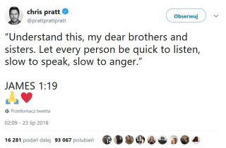 Zoe Saldana i Chris Pratt w obronie Jamesa Gunna