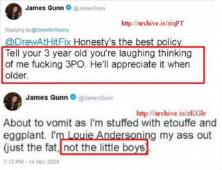 James Gunn na Twitterze - wpisy