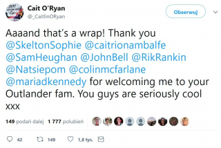 Outlander - koniec zdjęć do 4. sezonu