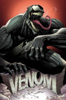 Venom (1988 - Eddie Brock) - pierwszym żywicielem był dla niego Spider-Man; dopiero potem symbiont wszedł w ciało nienawidzącego Petera Parkera dziennikarza, Eddie'ego Brocka; posiada wszystkie moce Spider-Mana, w dodatku nie może zostać wykryty przez pajęczy zmysł