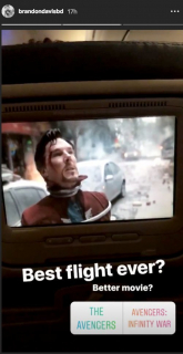 Avengers Wojna bez granic - seans w samolocie