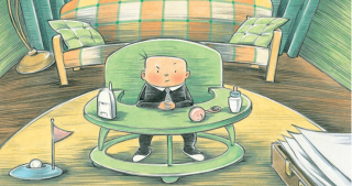 10. Jeszcze raz Dzieciak rządzi i tym razem szkic przedstawia tytułowego bohatera. Prawda, że uroczy?