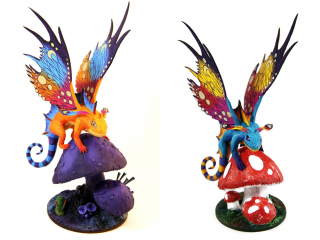 Rzeźby przedstawiające stworzenia z gry World of Warcraft