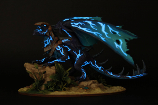 Rzeźby przedstawiające stworzenia z gry World of Warcraft