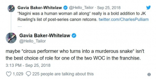 Fantastyczne zwierzęta 2 - kontrowersje wokół Nagini