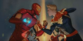 W obu komiksowych eventach "Civil War" Carol Danvers wybierała tę bardziej problematyczną z punktu widzenia fanów stronę - najpierw wsparła Tony'ego Starka i ograniczający swobodę herosów Akt Rejestracji, następnie zaś opowiedziała się za możliwością spoglądania w przyszłość, co doprowadziło choćby do zatrzymywania przestępców, zanim ci faktycznie popełnią zbrodnię