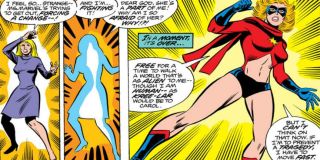 Ten sam wybuch doprowadził do rozdzielenia jej osobowości - Carol Danvers i Ms. Marvel przez pewien moment funkcjonowały jako dwa byty, a bohaterka nie była w stanie przypomnieć sobie, kim jest, ani skąd pochodzi