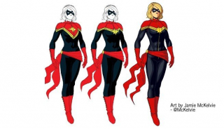 Captain Marvel - szkic koncepcyjny