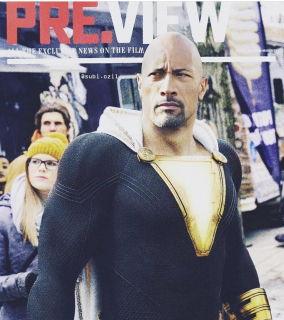 Dwayne Johnson jako Czarny Adam - fanart