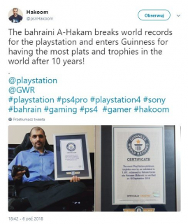 1691 platyn zapewniło mu Rekord Guinessa