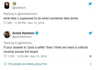 Armie Hammer po śmierci Stana Lee - krytyka