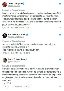 Armie Hammer po śmierci Stana Lee - krytyka